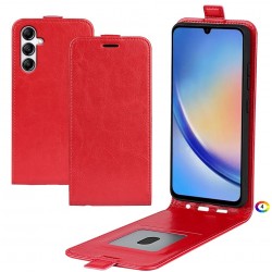 Samsung Galaxy A34 5G Flip3 Кожен Калъф и Протектор