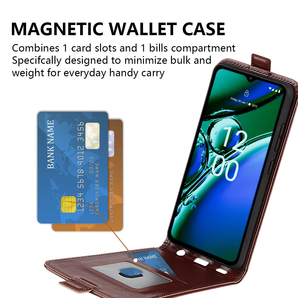 Nokia G42 Flip3 Кожен Калъф и Протектор