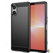 Sony Xperia 5 V Удароустойчив  Carbon Fiber Калъф и Протектор