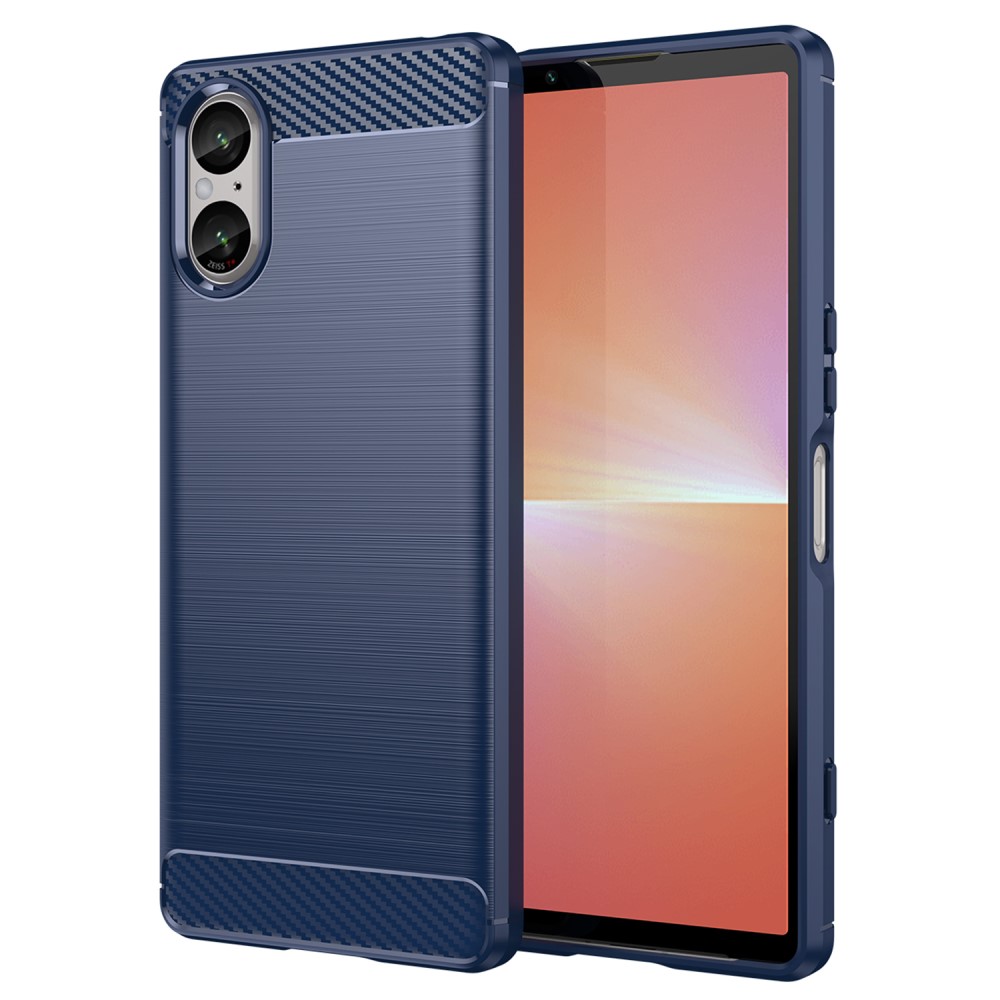 Sony Xperia 5 V Удароустойчив  Carbon Fiber Калъф и Протектор
