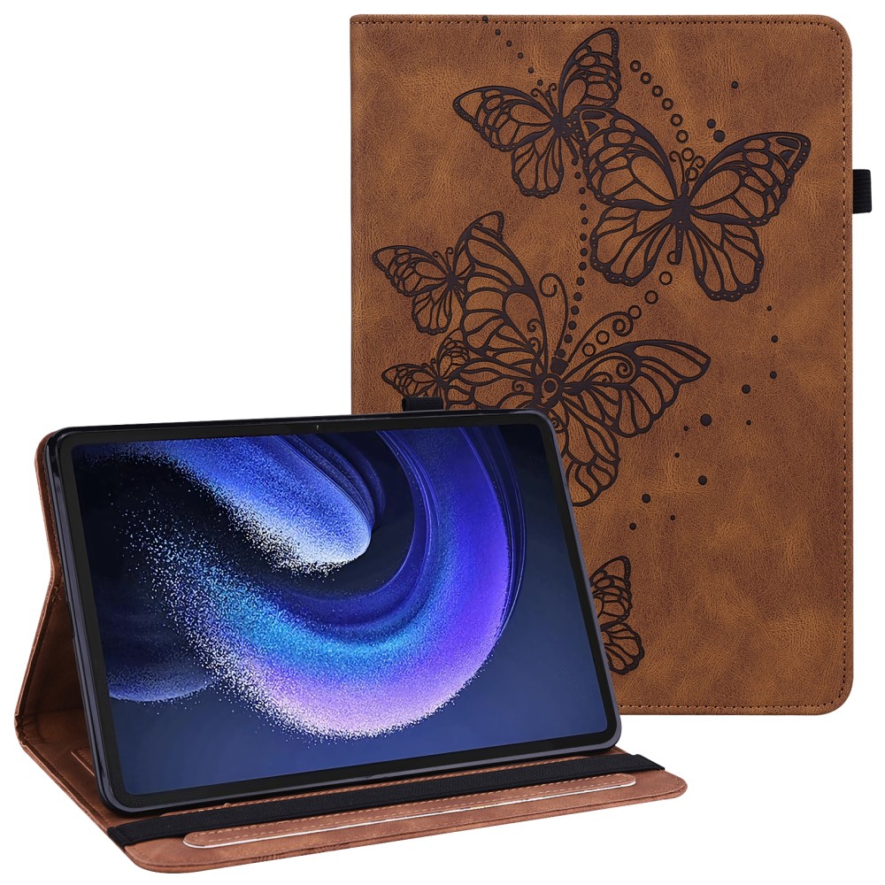 Xiaomi Pad 6 / Pad 6 Pro Imprinted Butterfly Кожен Калъф и Протектор