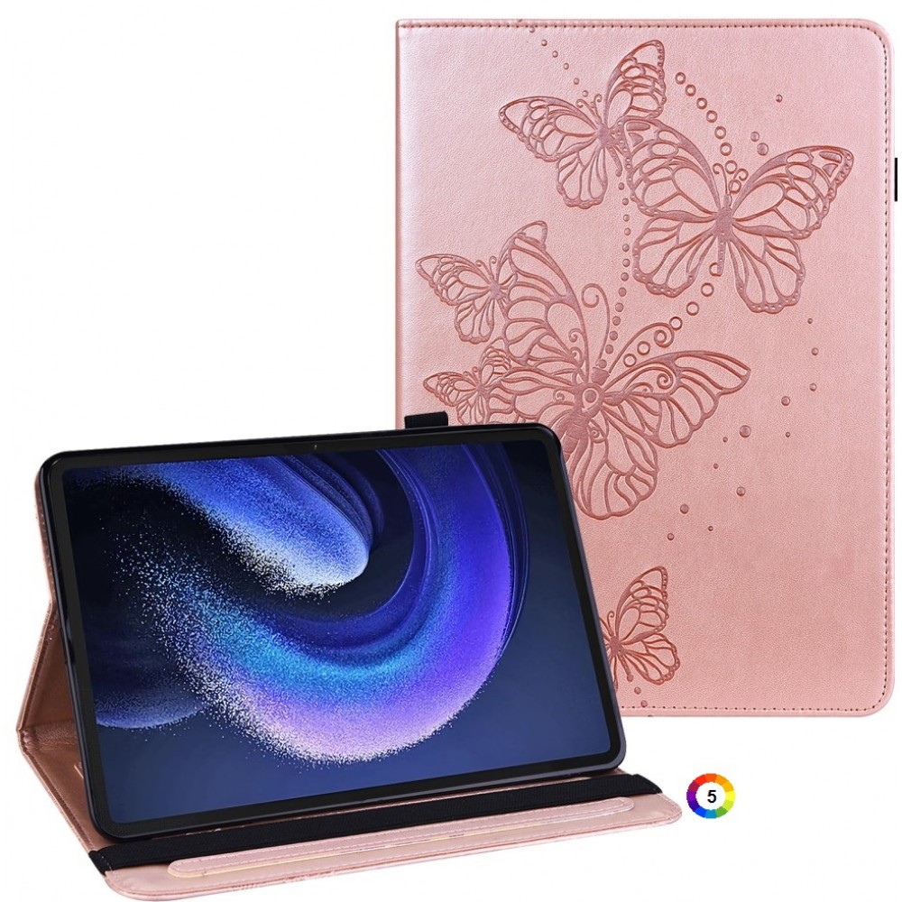 Xiaomi Pad 6 / Pad 6 Pro Imprinted Butterfly Кожен Калъф и Протектор