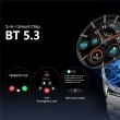 HAYLOU Solar 5 Смарт часовник-1.58" AMOLED, Bluetooth обаждания, NFC, 150+ спорта, 24/7 здравен мониторинг, IP68 (Черен, Бял)