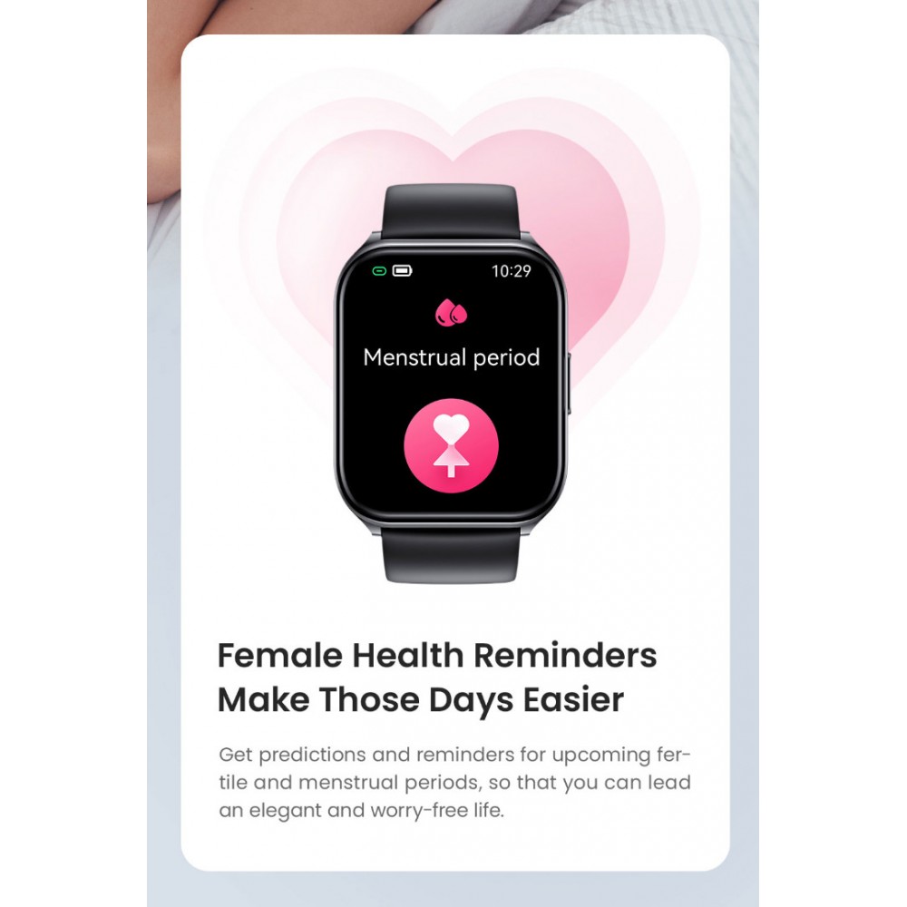 HAYLOU Watch 2 Pro Смарт часовник- 1.85", 100 спорта, мониторинг на нивото на кислород в кръвта и сърдечния ритъм, IP68, Черен
