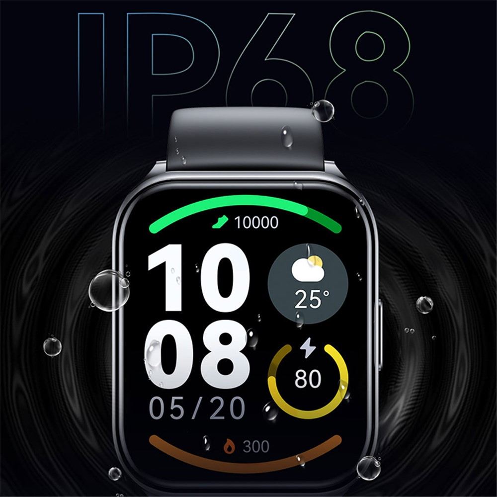 HAYLOU Watch 2 Pro Смарт часовник- 1.85", 100 спорта, мониторинг на нивото на кислород в кръвта и сърдечния ритъм, IP68, Черен