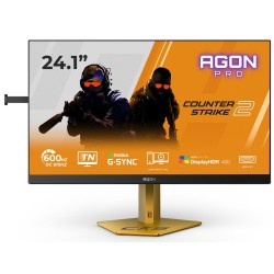 AOC CS24A, 24.1" Fast TN eSports геймърски монитор, Full HD, 600Hz (OC до 610Hz), 0.5ms, HDR400, Adaptive-Sync, USB хъб