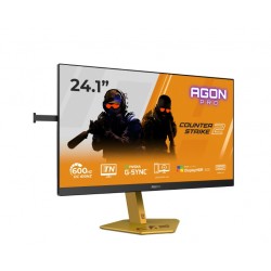 AOC CS24A, 24.1" Fast TN eSports геймърски монитор, Full HD, 600Hz (OC до 610Hz), 0.5ms, HDR400, Adaptive-Sync, USB хъб