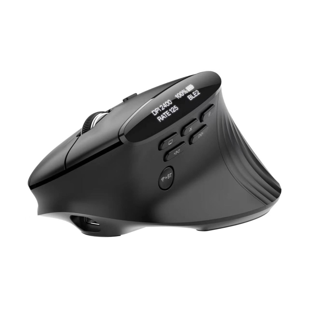 Acer Smart Fit – Безжична мишка, 8000 dpi, 10 бутона, RF 2.4GHz + BT 5.0, RGB - Черен