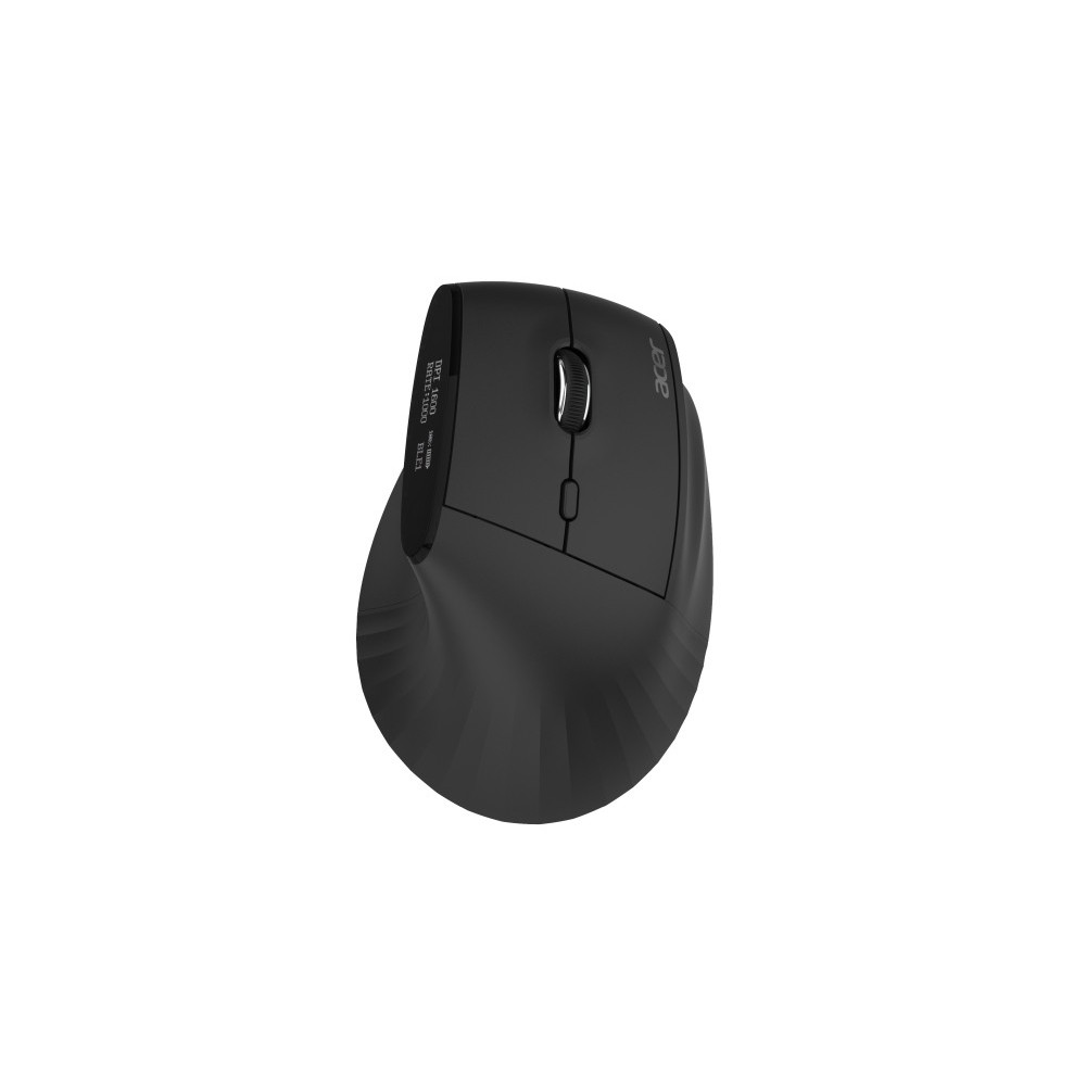 Acer Smart Fit – Безжична мишка, 8000 dpi, 10 бутона, RF 2.4GHz + BT 5.0, RGB - Черен