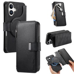 Калъф за iPhone 16 CASENEO MW-02 Магнитен Портфейл от PU Кожа с Отделящ се Калъф, RFID Защита и Скрийн Протектор – 6 цвята