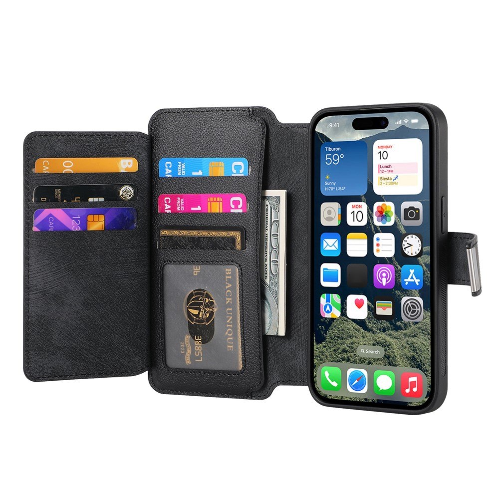 Калъф за iPhone 16 Plus CASENEO MW-02 Магнитен Портфейл от PU Кожа с Отделящ се Калъф, RFID Защита и Скрийн Протектор – 6 цвята