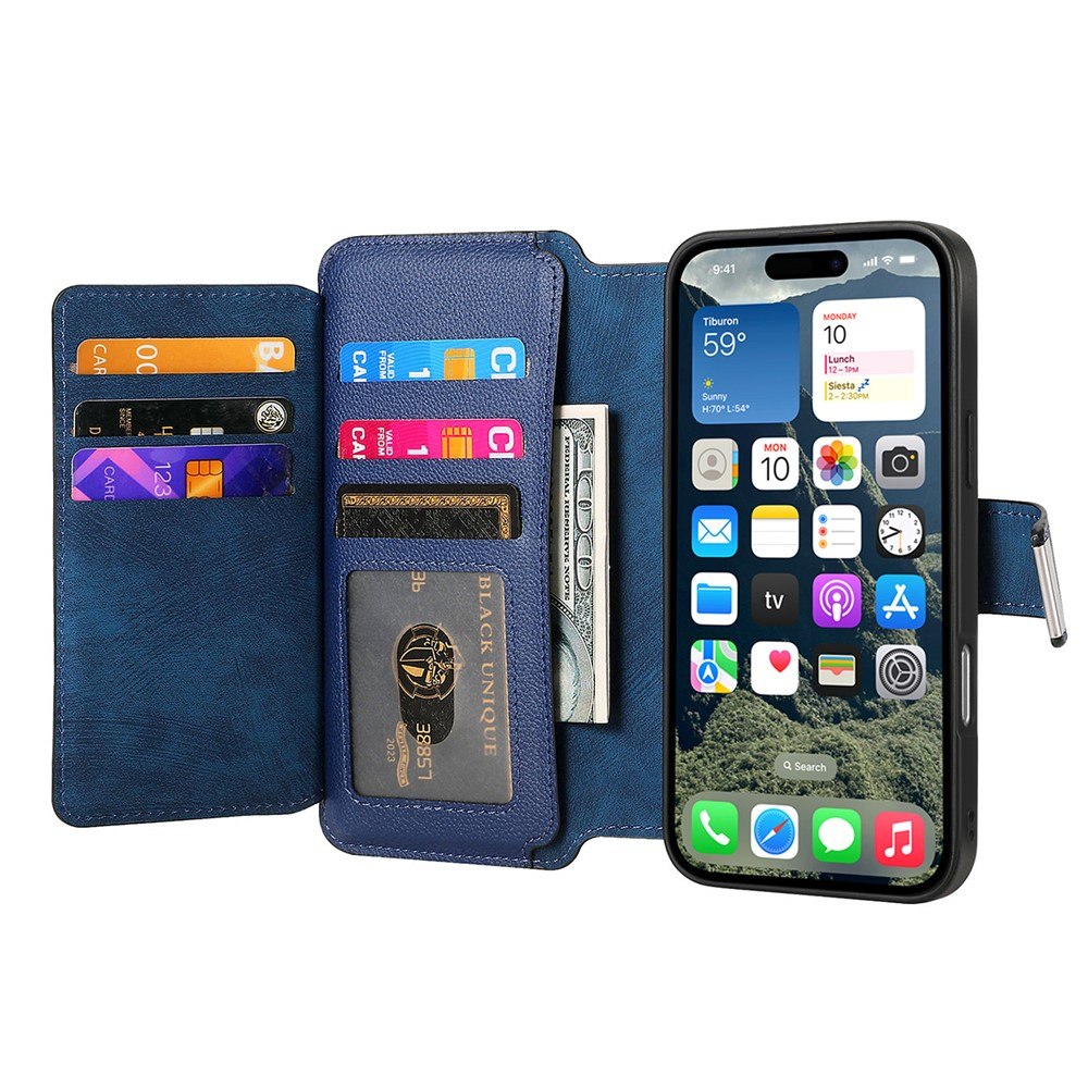 Калъф за iPhone 16 Pro Max CASENEO MW-02 Магнитен Портфейл от PU Кожа с Отделящ се Калъф, RFID Защита и Скрийн Протектор – 6 цвята