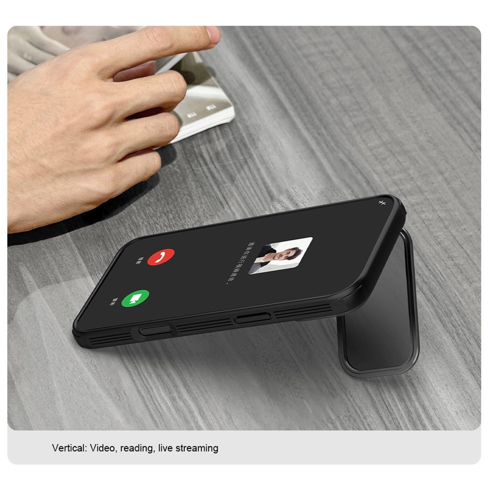 Калъф NILLKIN CamShield Prop Magnetic за iPhone 18 Pro Max / 17 Pro Max Удароустойчив TPU + PC с MagSafe, Прозрачно Капаче-Стойка за Камерата и Скрийн Протектор