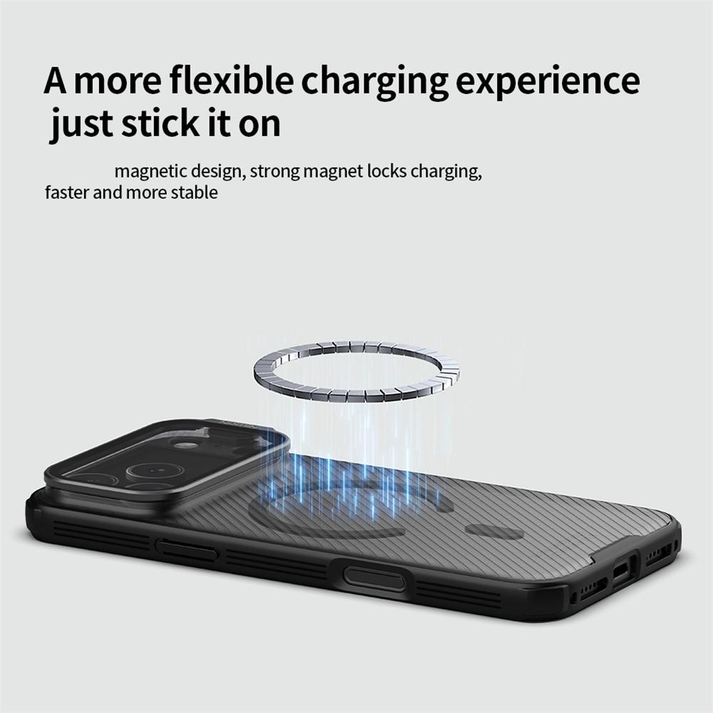 Калъф NILLKIN CamShield Prop Magnetic за iPhone 18 Pro Max / 17 Pro Max Удароустойчив TPU + PC с MagSafe, Прозрачно Капаче-Стойка за Камерата и Скрийн Протектор