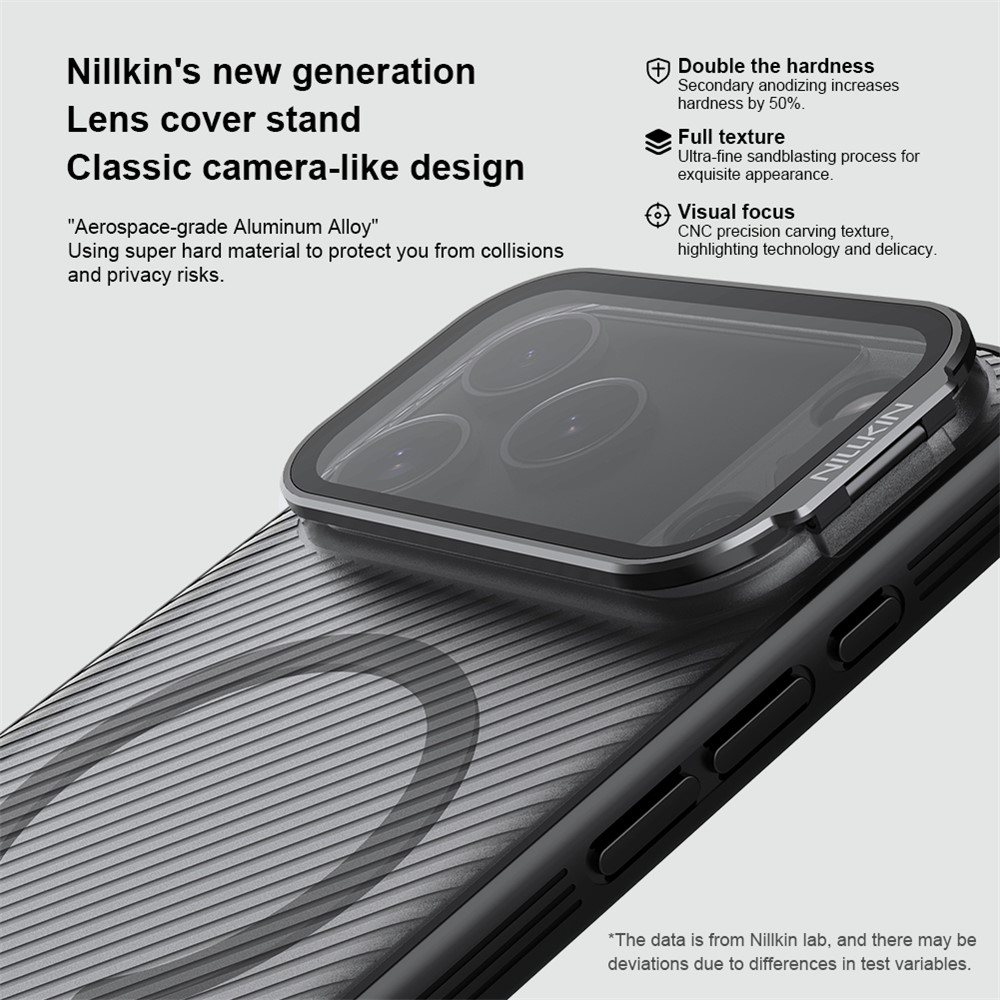 Калъф NILLKIN CamShield Prop Magnetic за iPhone 18 Pro Max / 17 Pro Max Удароустойчив TPU + PC с MagSafe, Прозрачно Капаче-Стойка за Камерата и Скрийн Протектор