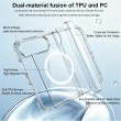 Калъф MAK за iPhone Duo Магнитен Удароустойчив TPU + PC с Airbag Защита, Защита на Пантата и Скрийн Протектор – Прозрачен