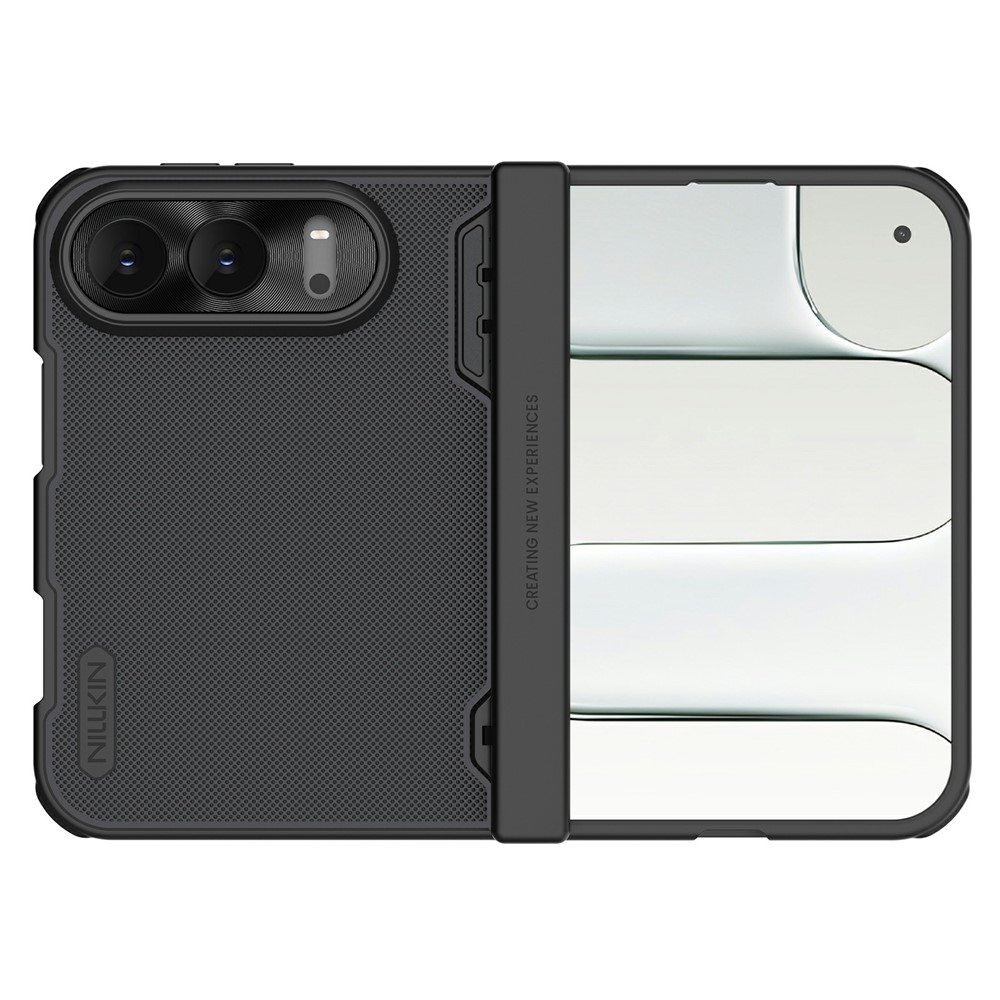 Калъф NILLKIN Super Frosted Shield Fold за iPhone Duo Магнитен Матов PC с Алуминиева Рамка за Камерата и Скрийн Протектор – Черен