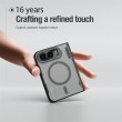 Калъф NILLKIN Super Frosted Shield Fold за iPhone Duo Магнитен Матов PC с Алуминиева Рамка за Камерата и Скрийн Протектор – Черен