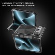 Калъф за iPhone Duo Магнитен Удароустойчив от Цинкова Сплав + Силикон със Стойка и Скрийн Протектор от Закалено Стъкло – Черен