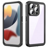 iPhone 15 Pro Max REDPEPPER Водоустойчив / Удароустойчив Калъф + Скрийн Протектор – Черен, IP68