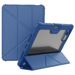 NILLKIN Bumper Leather Case Pro калъф за iPad Air 13 (2025) / (2024) / Pro 12.9 (2020) (2021) (2022) със слайд капак за камера и Origami стойка