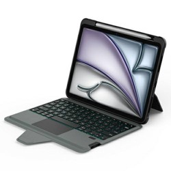 NILLKIN Bumper Combo Pro за iPad Air 11 (2026/2025/2024) Калъф с Bluetooth Клавиатура и Тъчпад – Черен