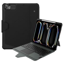 NILLKIN Bumper Combo Pro за iPad Pro 13 (2025/2024) Калъф с Bluetooth Клавиатура и Тъчпад – Черен