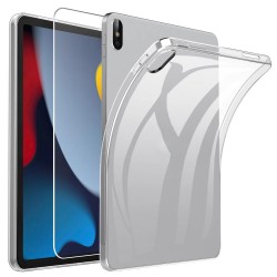 Комплект за Apple iPad (2025) / 10.9 (2022): Прозрачен TPU калъф с Протектор за екран 2.5D Стъкло