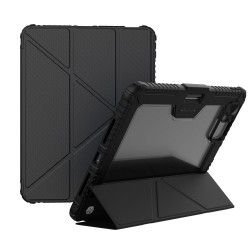 NILLKIN Bumper Leather Case Pro калъф за iPad Pro 11 (2025) / 11 (2024) със слайд капак за камера и Origami стойка