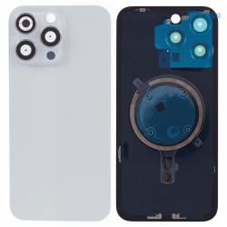 OEM Заден Капак за iPhone 15 Pro с Рамка, Стъкло за Камерата и Магнитен Ринг – 4 цвята