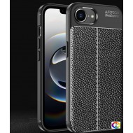 Apple iPhone 16e  Удароустойчив Litchi Skin Калъф и Протектор