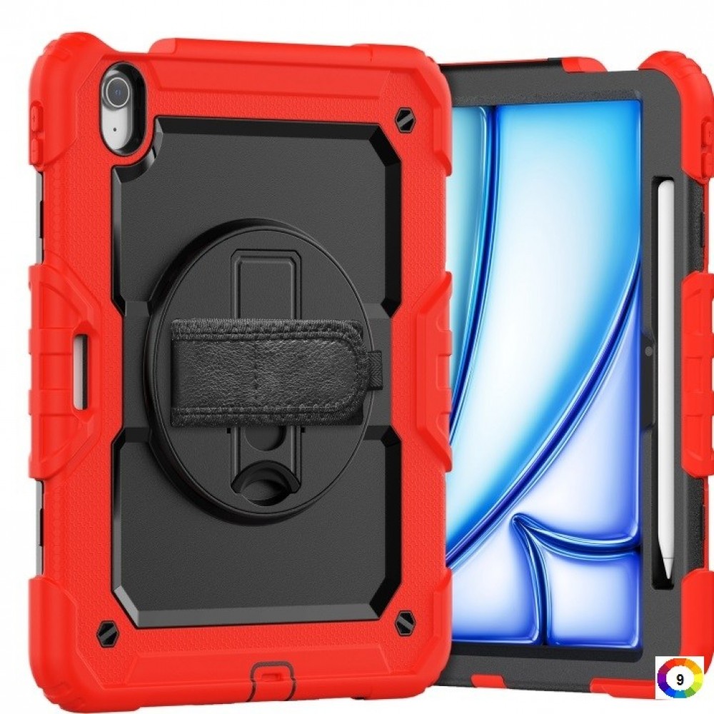 Apple iPad Air 11 2024 Silicone Hybrid PC Tablet Case /Shoulder Strap Удароустойчив Калъф и Протектор