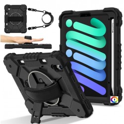 Apple iPad mini 2024 / mini 6  Silicone Hybrid PC Tablet Case /Shoulder Strap Удароустойчив Калъф и Протектор