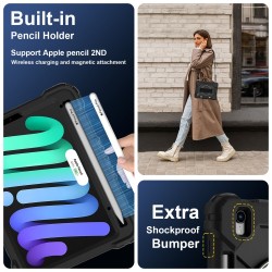 Apple iPad mini 2024 / mini 6  Silicone Hybrid PC Tablet Case /Shoulder Strap Удароустойчив Калъф и Протектор