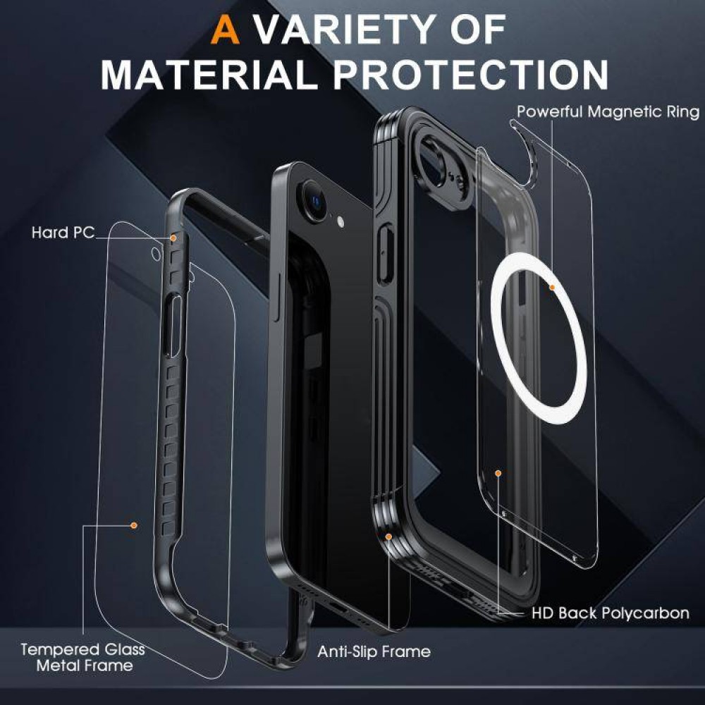 Apple iPhone 16e RedPepper Tempered Glass MagSafe Калъф и Протектор