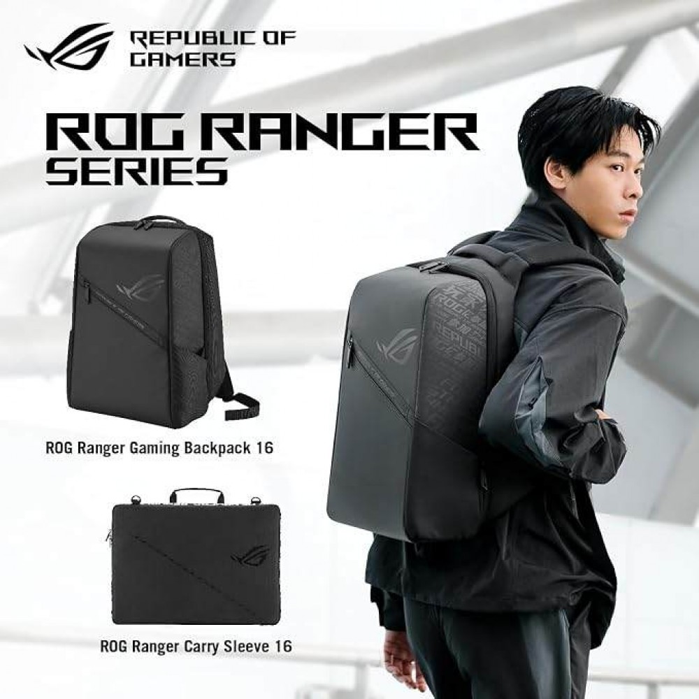 Раница за Лаптоп ASUS ROG Ranger BP2501 до 15.6" 18L Водоотблъскваща – Черна