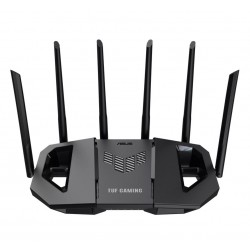 ASUS TUF Gaming BE6500 Wi-Fi 7 Двулентов Рутер с 2.5GbE, 4K-QAM, MLO, Gaming Port и USB 3.2 – 90IG0920-MO9C00