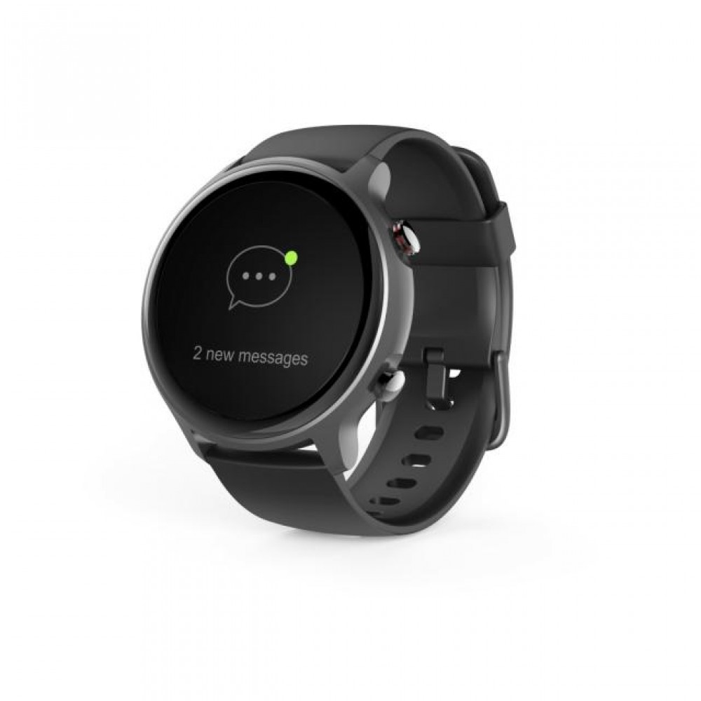 Hama Fit Watch 6910, 1.28", GPS, Пулс, Кислород в къвта, Водоустойчив, Черен Смарт Часовник