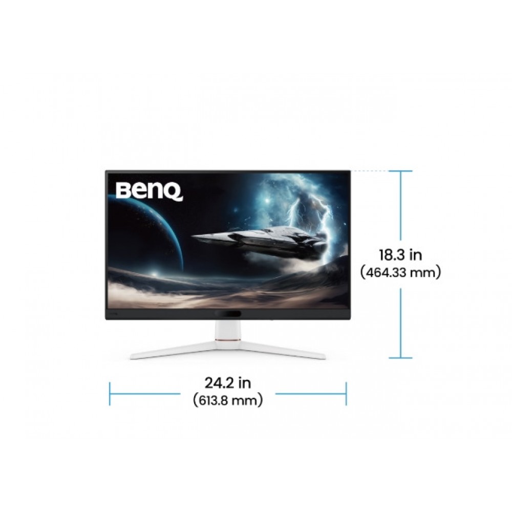 BenQ MOBIUZ EX271 Монитор - 27" IPS FHD, 180Hz, 1ms, HDR400, Говорители - Бял