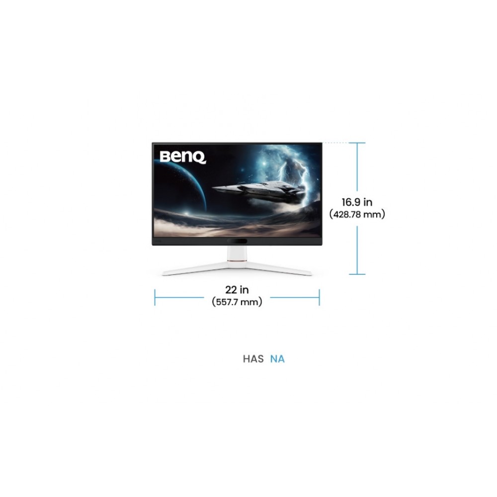 BenQ EX251 MOBIUZ – монитор 25" IPS, 220Hz, 1ms, FreeSync, 400 cd/m², USB-C, 2x2.5W, бял
