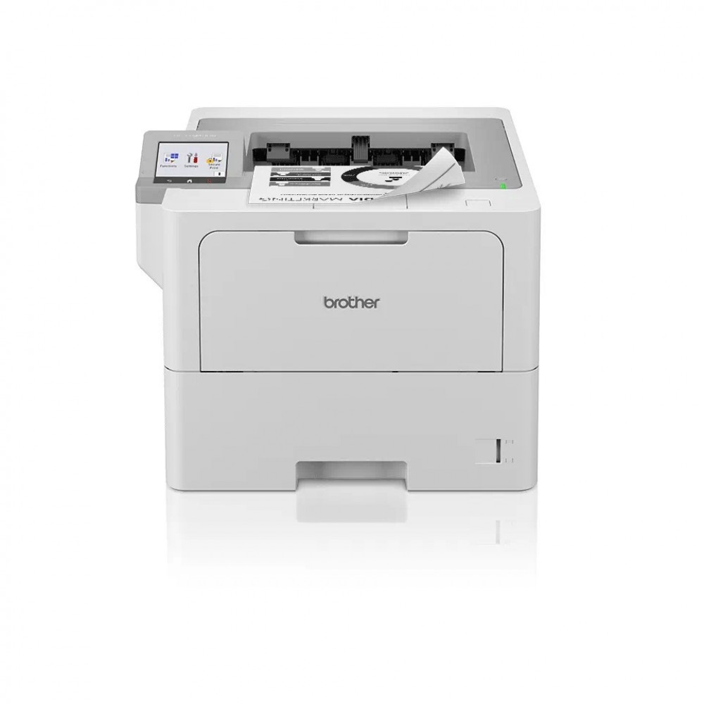Brother HL-L6410DN – A4 лазерен принтер, 50 ppm, Auto Duplex, 8.9" сензорен екран, Ethernet, бял