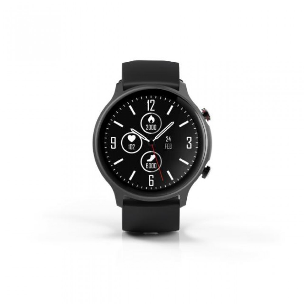 Hama Fit Watch 6910, 1.28", GPS, Пулс, Кислород в къвта, Водоустойчив, Черен Смарт Часовник