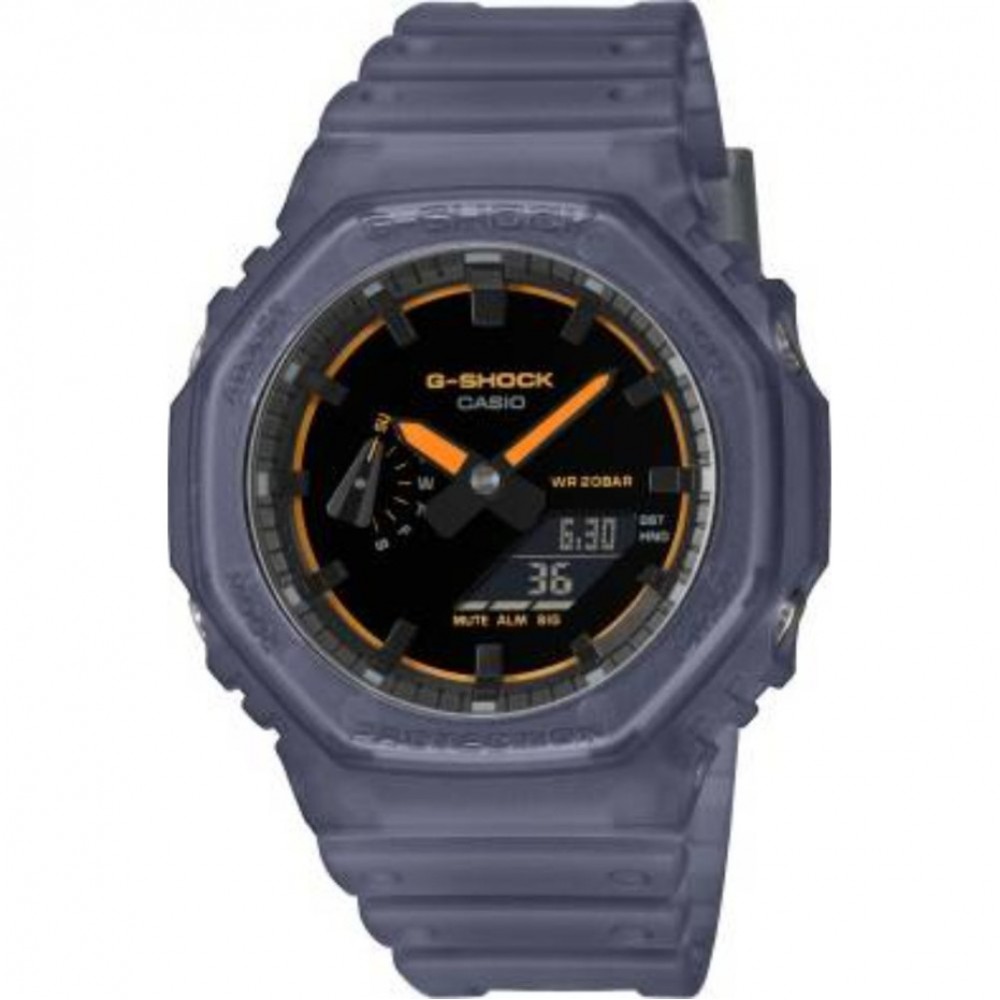 Мъжки Аналогово-Дигитален Часовник Casio G-SHOCK GA-2100K-2AER Classic с Карбоново Подсилен Полимерен Корпус, Super LED и Водоустойчивост 200 м