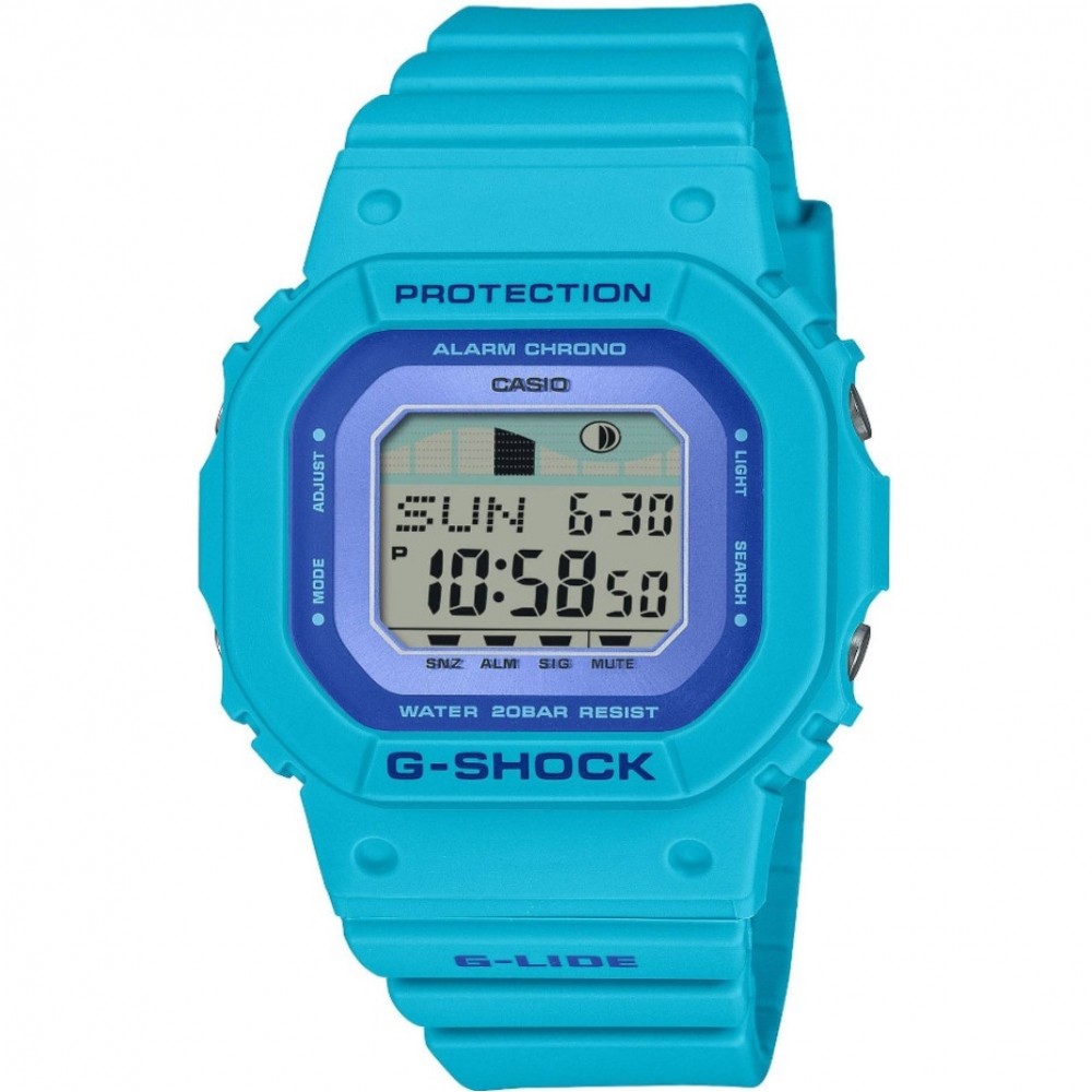 Дамски Часовник Casio G-SHOCK GLX-S5610-2ER с Лунен Календар, Графика на Приливите и Водоустойчивост 200 м