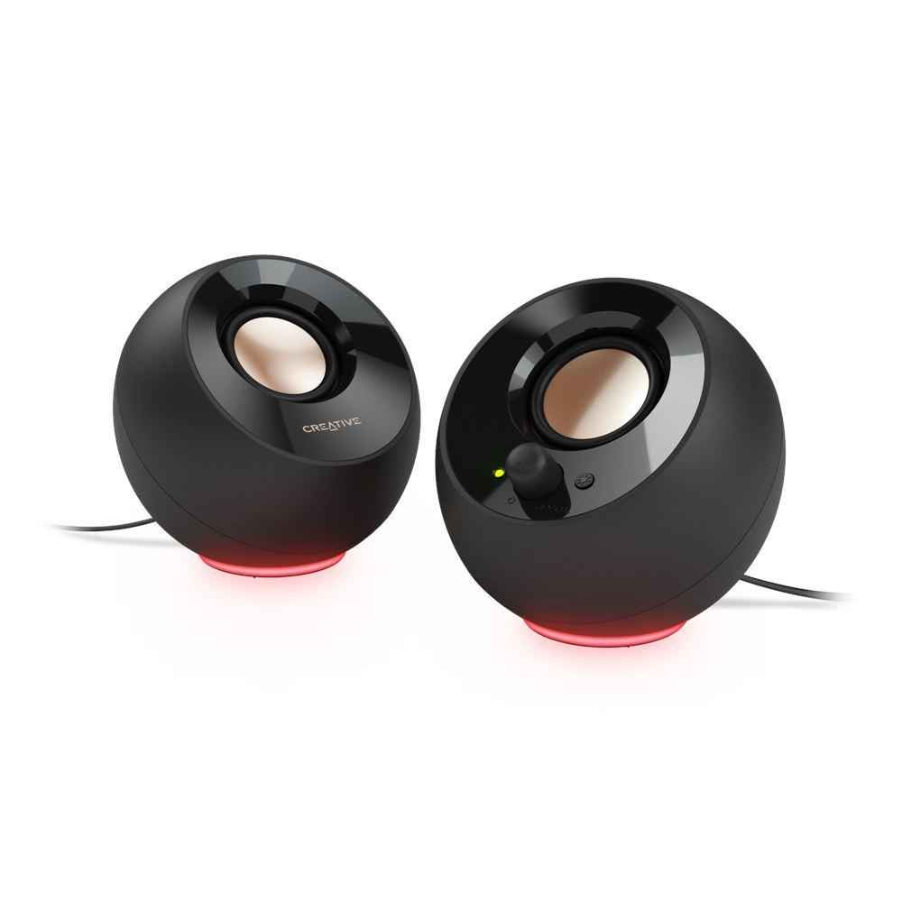 Озвучителна Система Creative Pebble SE 2.0 4.4W RMS RGB USB-C – Черна