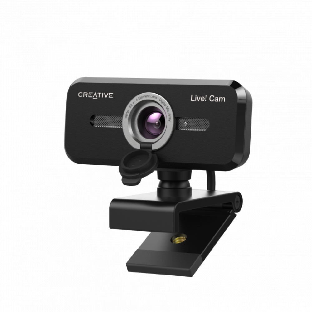 Creative Live! Cam Sync 1080p V2 Full HD Уеб Камера с Двойни Микрофони и SmartComms Kit – Черен – CREATIVE-WEB-LIVE-1080P