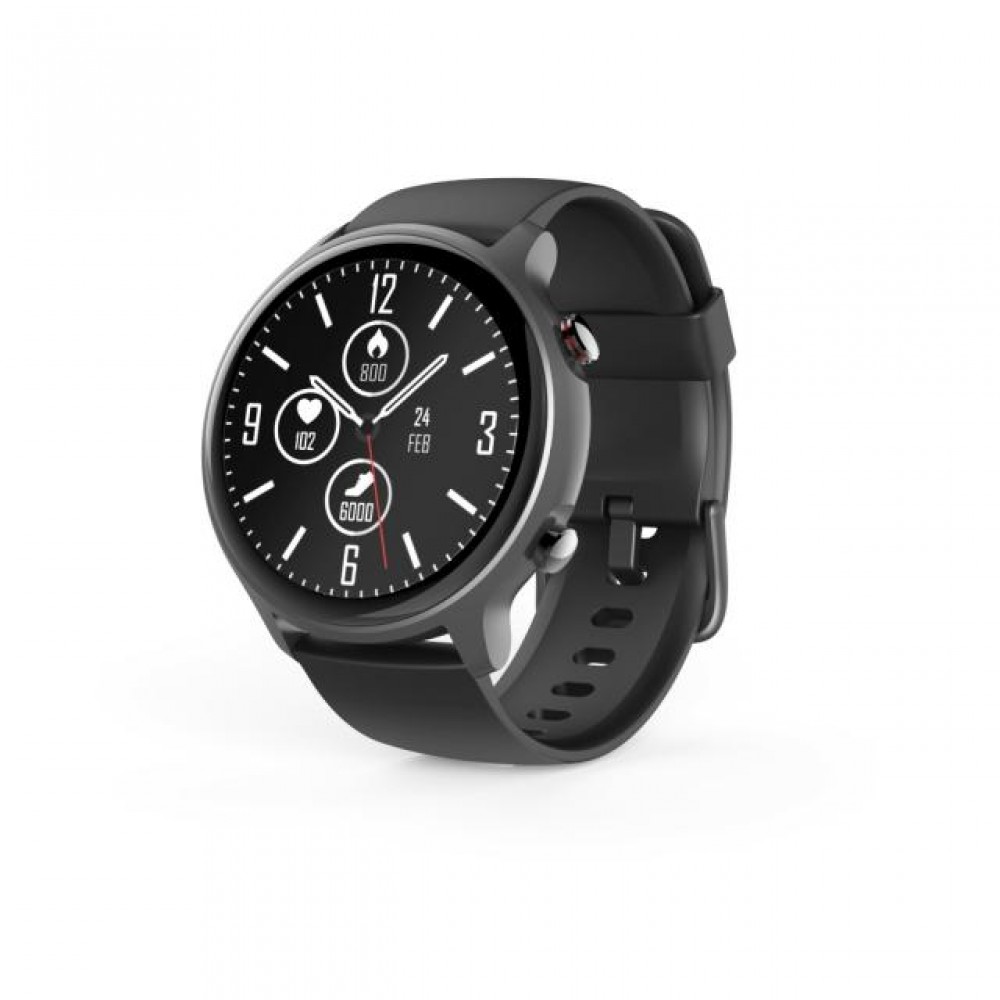 Hama Fit Watch 6910, 1.28", GPS, Пулс, Кислород в къвта, Водоустойчив, Черен Смарт Часовник