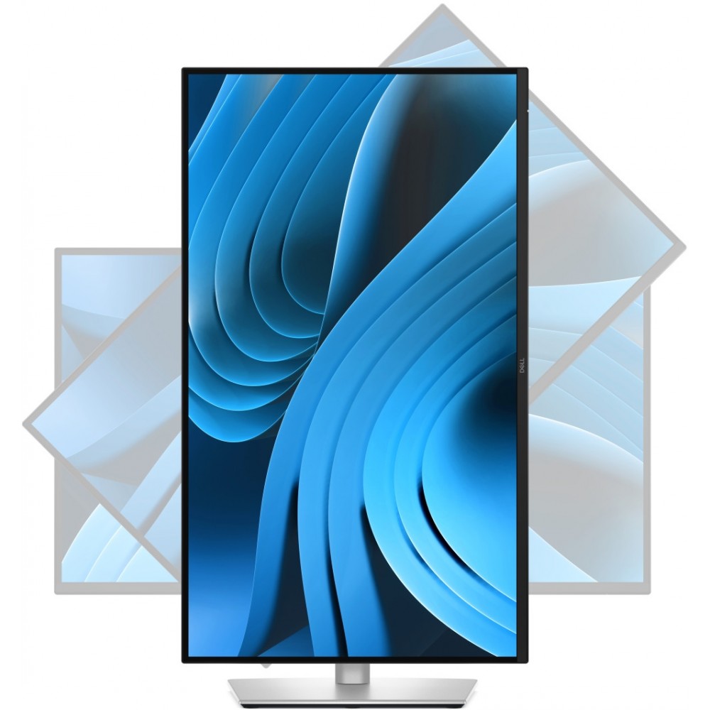 Монитор Dell P2725D 27" IPS QHD, USB-C, 100Hz, 350cd/m², Ergo - Черен/Сив