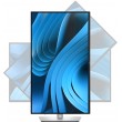 Монитор Dell P2725D 27" IPS QHD, USB-C, 100Hz, 350cd/m², Ergo - Черен/Сив