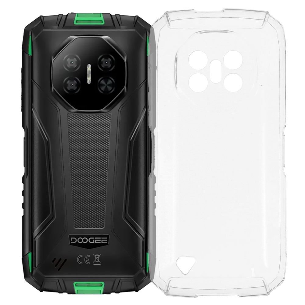 Калъф с протектор за Doogee Fire 3 Pro – мек TPU удароустойчив калъф, прозрачен или черен